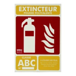 Plaque Extincteur Poudre (Photoluminescent)