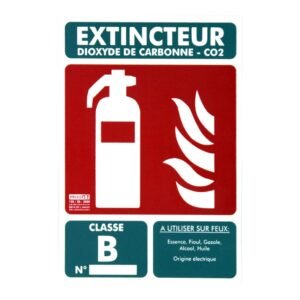 Plaque Extincteur CO2 (Photoluminescent)