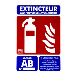 Plaque Extincteur Eau (Photoluminescent)