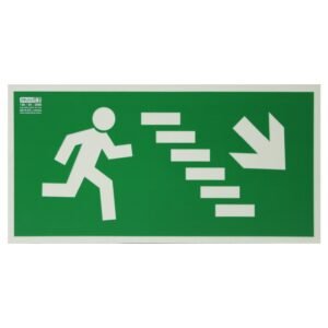 Plaque Escaliers – Descendre (Photoluminescent)